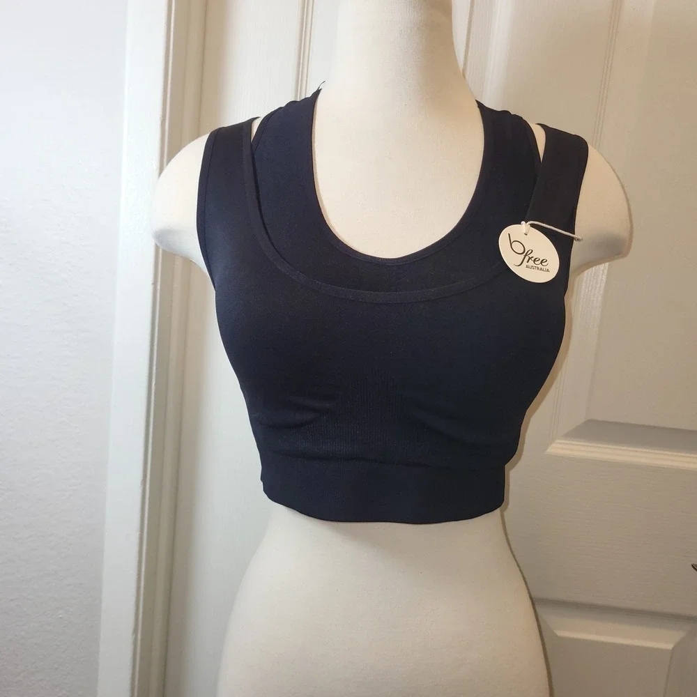 bfree Australia Women's Sports Tank Tops Padded Fitness Black  Size‎ L/XL